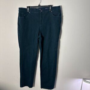 EUC Gloria Vanderbilt Denim Jeans Pants Amanda 18W 18 W Dark Green Blue